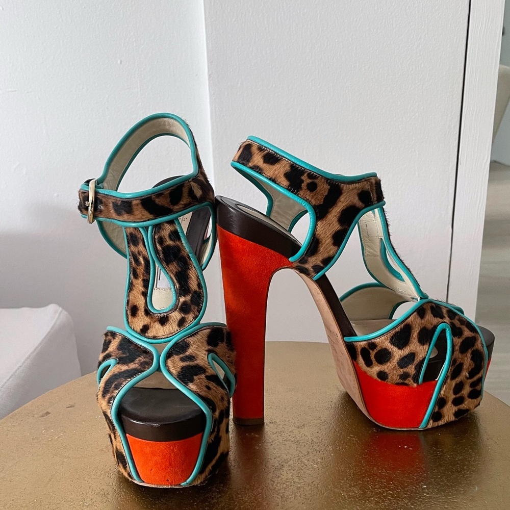 Brian Atwood Leopard Platform Heel
